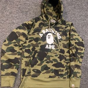 SOLD ❌Authentic A Bathing Ape Bape 1st Camo college hoodie Great Condition ✅